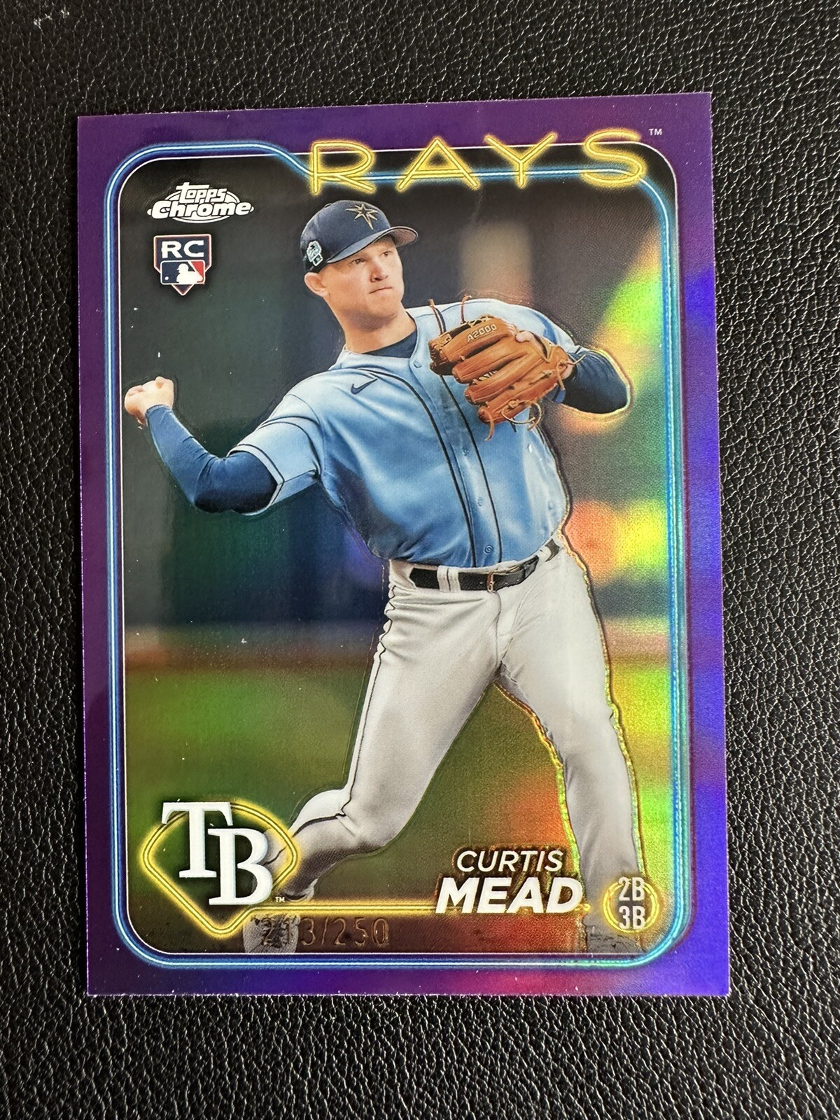 2024 Topps Chrome - Purple Refractor #209 Curtis Mead /250 (RC)