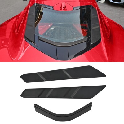 3PCS Rear Dry Bay Vent Blocks Cover For Corvette C8 Coupe Models ALL 2020-2025