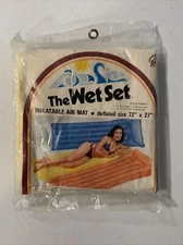 New Vintage 1979 Zee Toys The Wet Set Inflatable Air Mat Float Yellow #5970-3