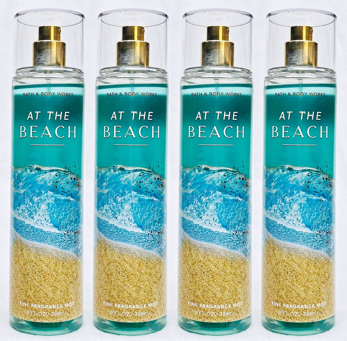 4 Bath & Body Works AT THE BEACH Fragrance Mist Body Spray 8