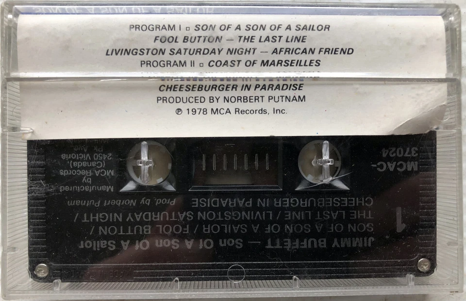 Jimmy Buffett Son of a Son of a Sailor (Cassette Tape, 1978) VGC - Image 3 of 4