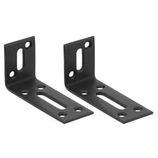 Adjustable L Corner Braces, 2Pcs 80 x 40 x 30mm L Corner Code, Black