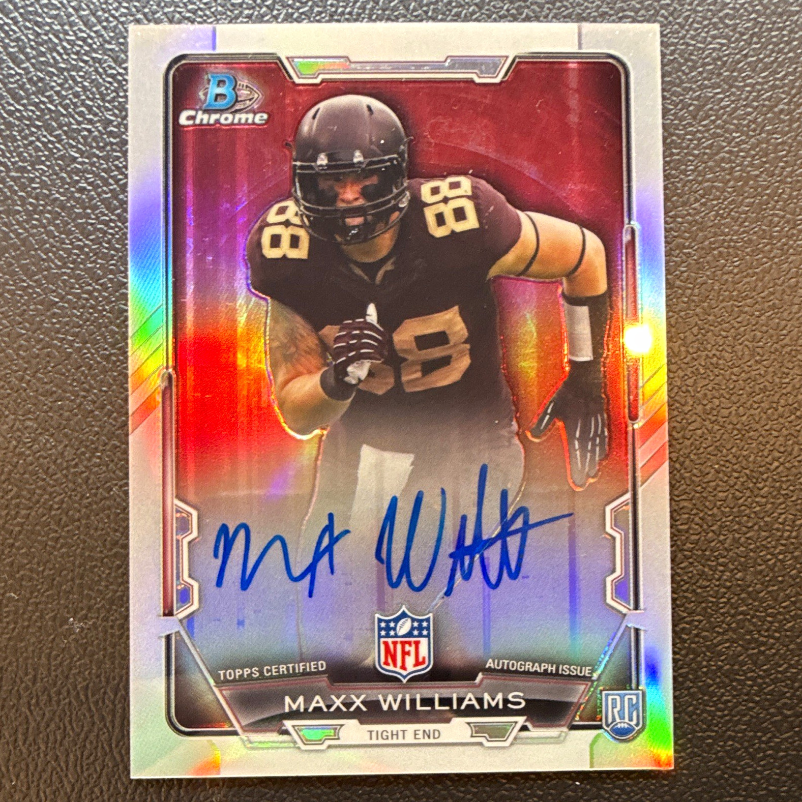 Maxx Williams Topps Chrome #165 Autograph Refractor