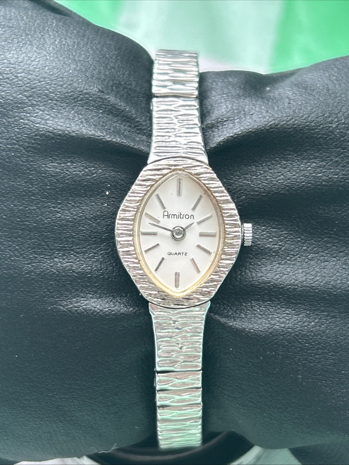 Armitron Silver Tone Women’s Stretch Band Quartz Watch