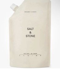 Salt Stone BERGAMOT HINOKI Body Wash 32 Oz Jumbo Refill NEW Authentic