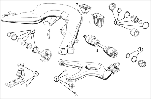 Reparatursatz Hinterachse Hinterachsaufnahme für Mercedes 107SLC W114 W115 W116 - Picture 4 of 4
