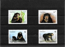 Sellos -Laos -Animales -Juego -1994