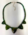 HSN Jay King Sterling Silver Green Verdite Gemstone 18" Necklace — photo 1