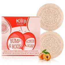 Kojic Acid Bump Eraser Body Scrub Soap for Exfoliation Butt, Elbow, Underarm ...
