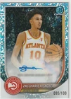 2025-26 Bowman Chrome Zaccharie Risacher Mini Diamond Auto #/100 Atlanta Hawks