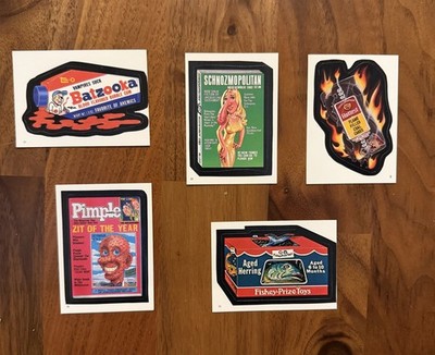 1986 TOPPS WACKY PACKS MINI ALBUM STICKER 5 KARTEN NM/MNT - 27/33/42/73/76