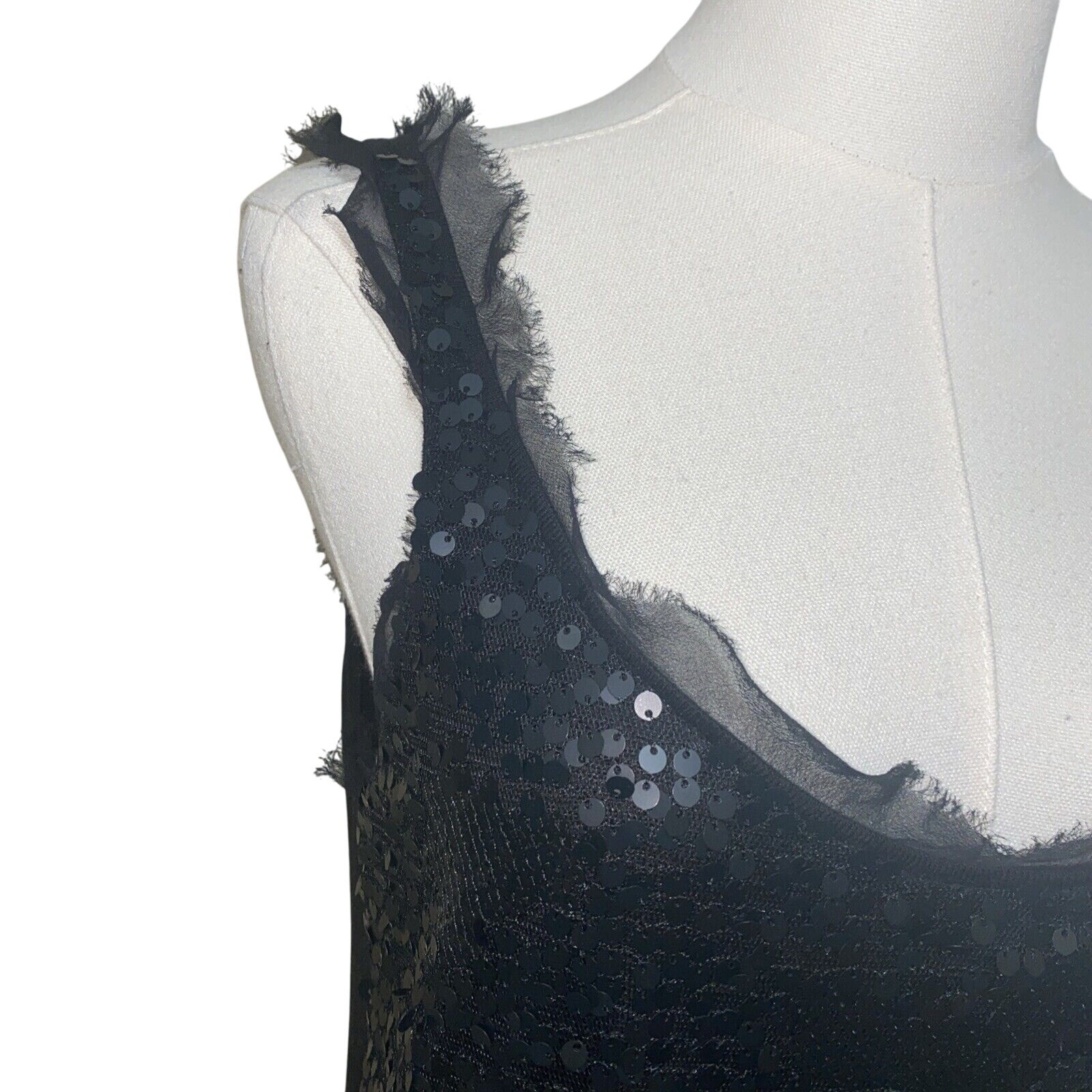 Magaschoni Front Sequin Draw String Mini Dress / … - image 2