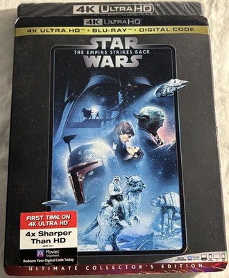 Star Wars The Empire Strikes Back 4k Ultra Hd Bluray W/ SLIPCOVER Sealed