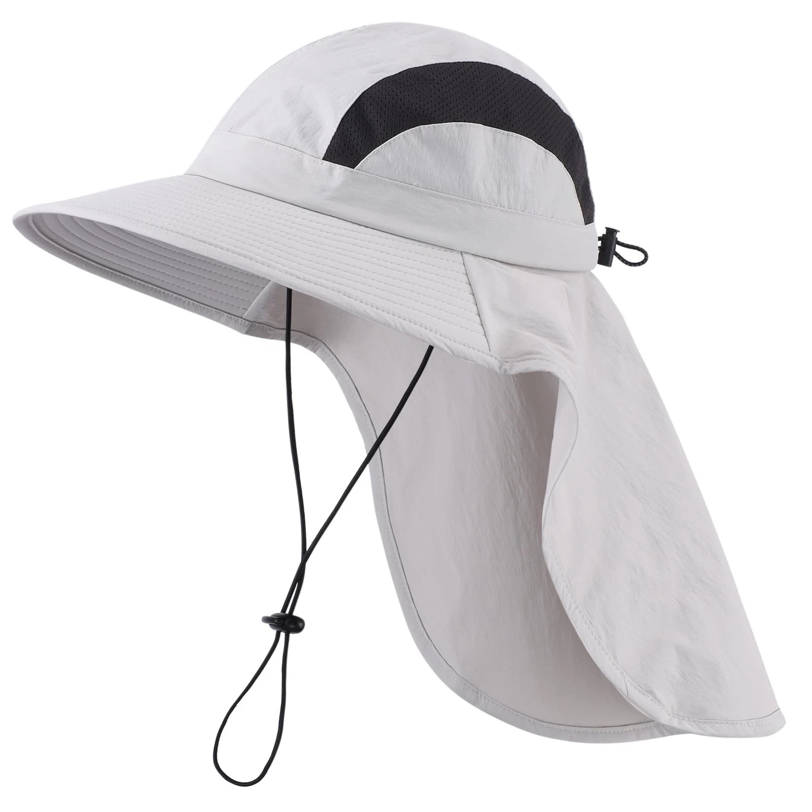 UPF 50+ Wide Brim Bucket Sun Hat with Neck Flap for Men Women UV Protection f...