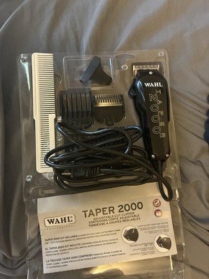 Wahl Taper 2000 Corded Adjustable Hair Clipper Kit Black w/ #1-4 Guards
