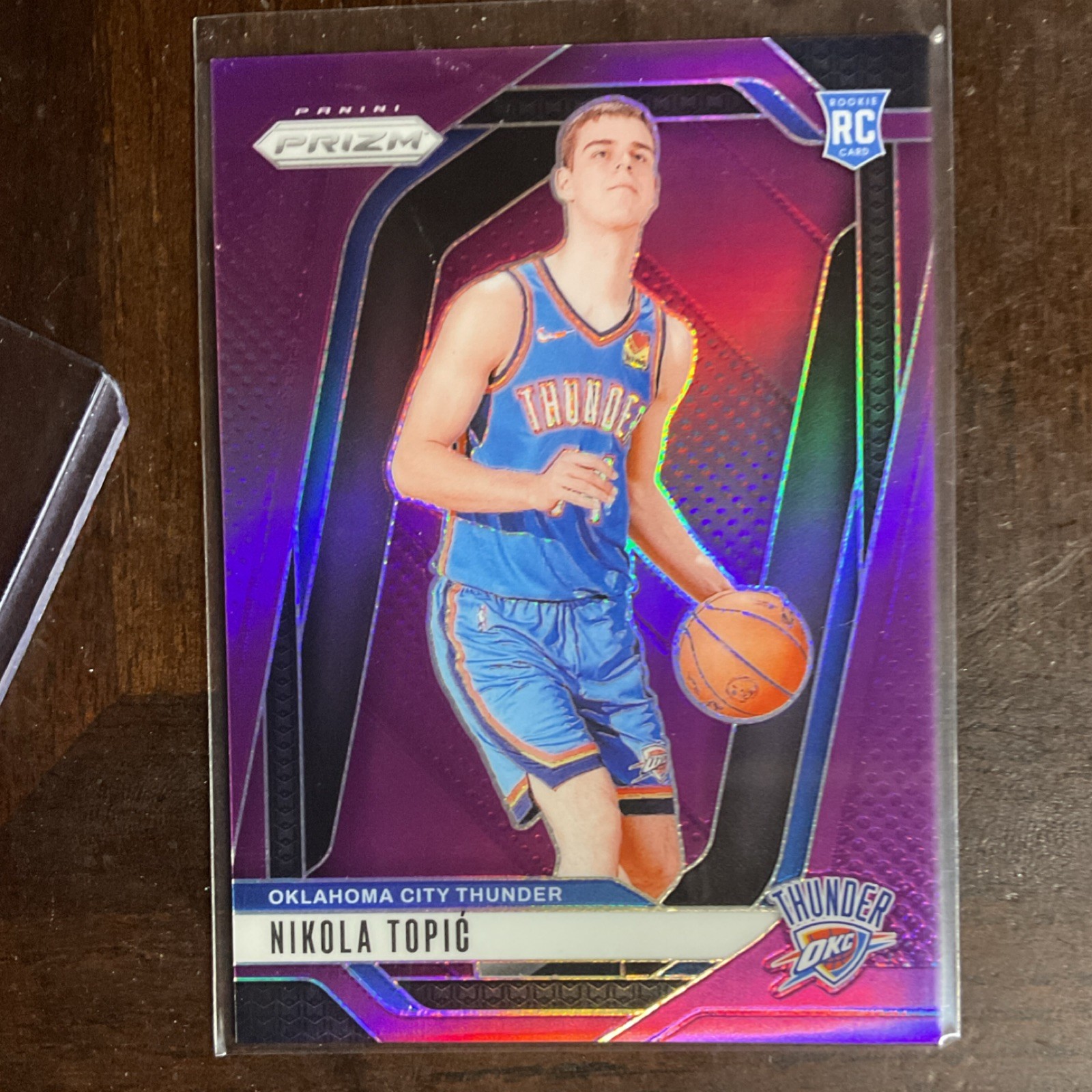 Panini 2024-25 Prizm Purple Prizm Rookie Nikola Topic RC #230 Thunder /99 NBA