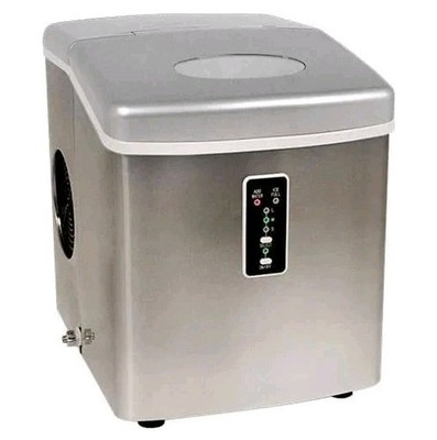 EdgeStar Portable Ice Maker Stainless Steel Countertop IP210SS Drainless 28 Lbs