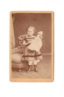 W. Karrass CDV Photo Cute Little Girl with Doll - Bremen 1870s