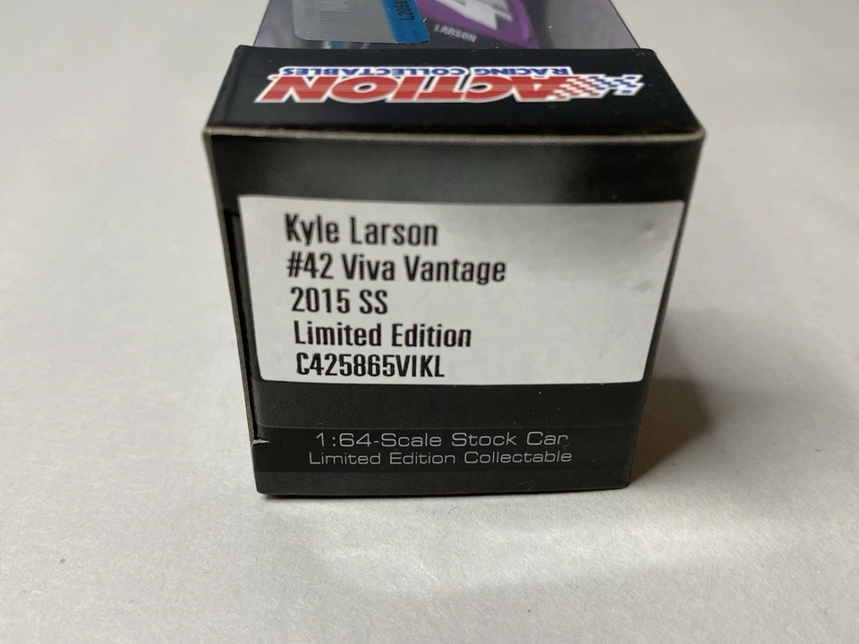 1/64 Acción Caja NASCAR Diecast 2015 Kyle Larson #42 Viva Vantage Púrpura Foto 3 de 4