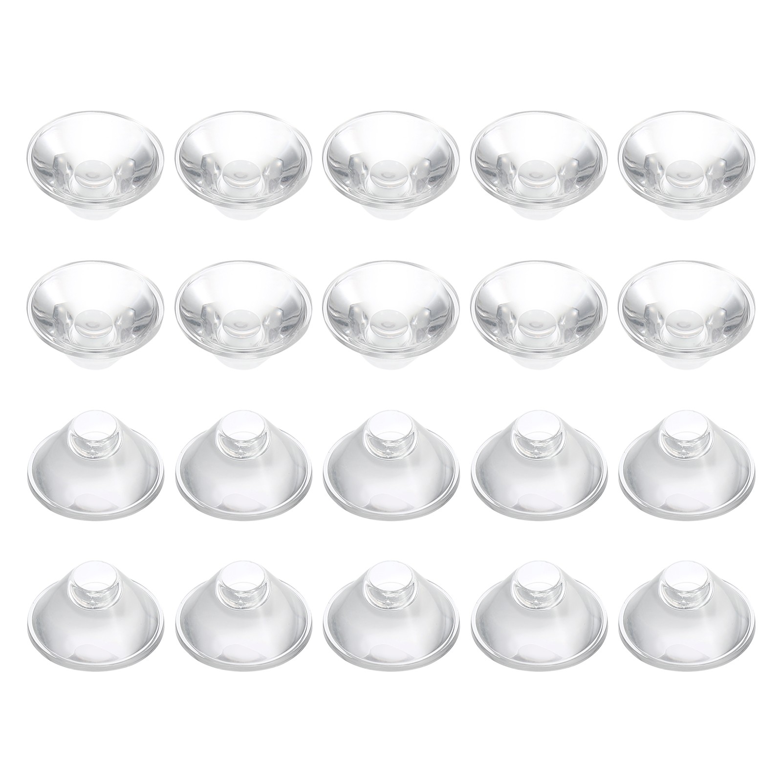 20Pcs 20mm High Power LED Lens 60 Degree Smooth Optical PMMA Lenses Clear