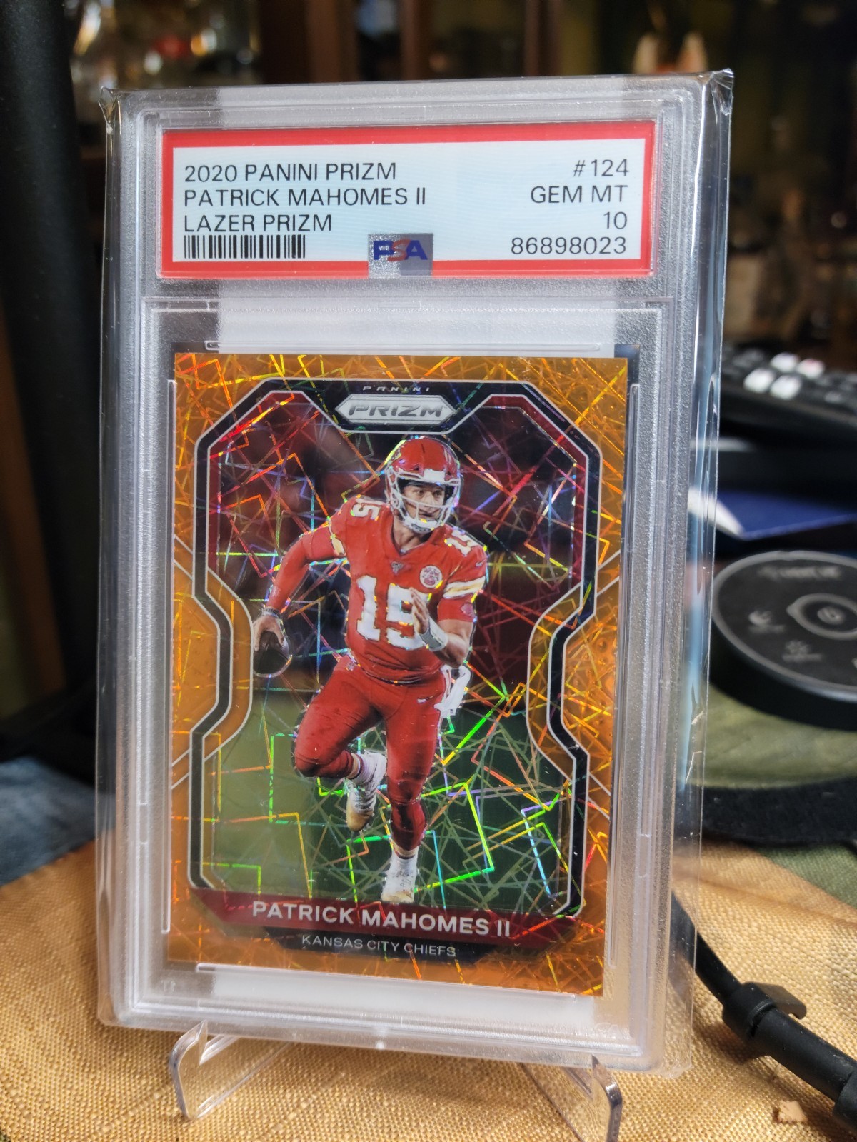 2020 Panini Prizm Lazer Prizm Patrick Mahomes II #124 PSA 10 GEM MT