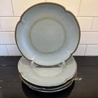 VTG Frankoma Pottery Woodland Moss Dinner Plates 5F Blue 10” Set Of 4