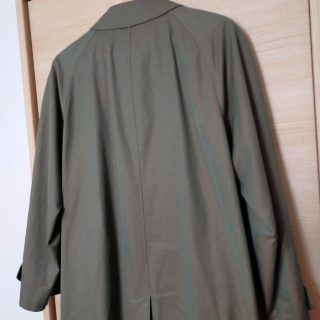 Burberry Balmacaan Trench Coat Plain Collared Khaki Iridescent Size L For Men thumbnail 7