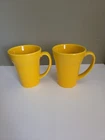 Pair Of  LATTE bistro MUG CUP daffodil yellow FIESTA WARE 18 OZ new