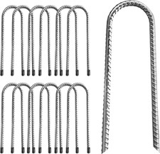 12 Pack Tent Stakes Heavy Duty, 8    Camping Stakes Ground Anchors High Wind, U