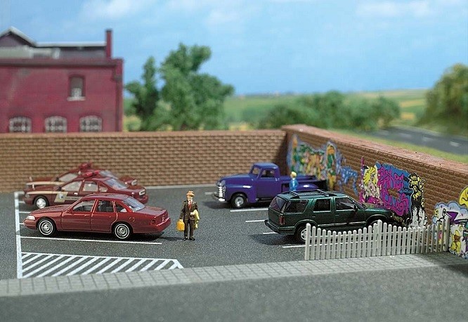 Busch 9713 - 1/87 / H0 Parking Spaces - New
