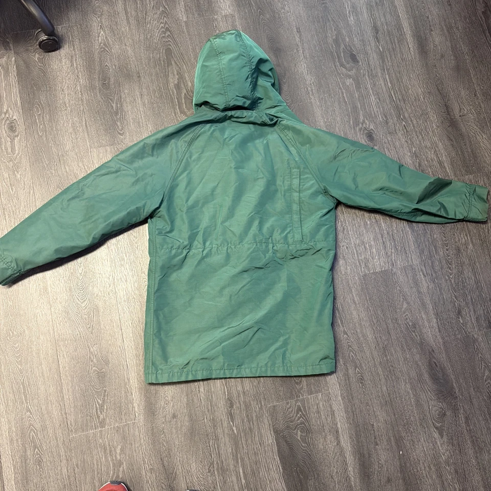 Chaqueta Tareas Vintage Años 90 Para Mujer L Verde Lands End Franela Forrada en Lana Granero Trabajo Foto 3 de 4