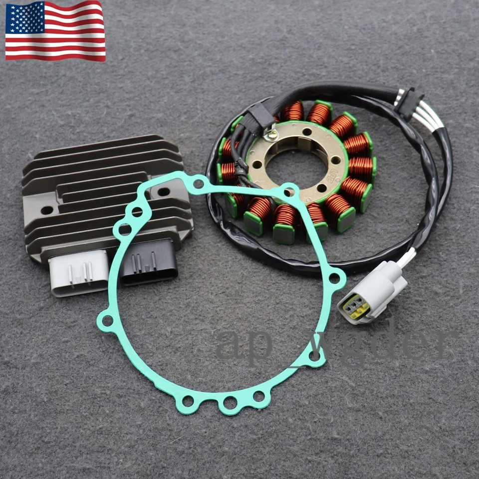 МАГНИТО КАТУШКА СТАТОР + ВЫПРЯМИТЕЛЬ НАПРЯЖЕНИЯ + ПРОКЛАДКА для 2008-2010 Ninja ZX10R ZX1000 - Изображение 2 из 4