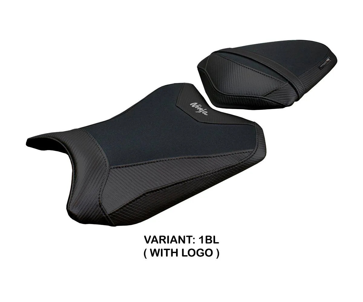 Seat cover Aliko Black BL + logo Tpz compatible KAWASAKI NINJA 300 2013 2017