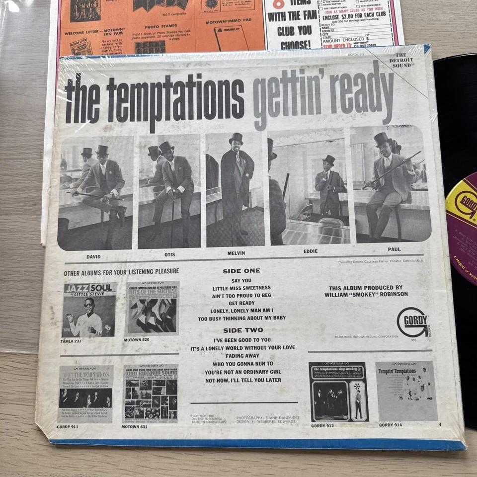 1966 TEMPTATIONS Gettin' Ready GORDY LP In SHRINK Complete W/Original Sleeve! - Image 2 of 4