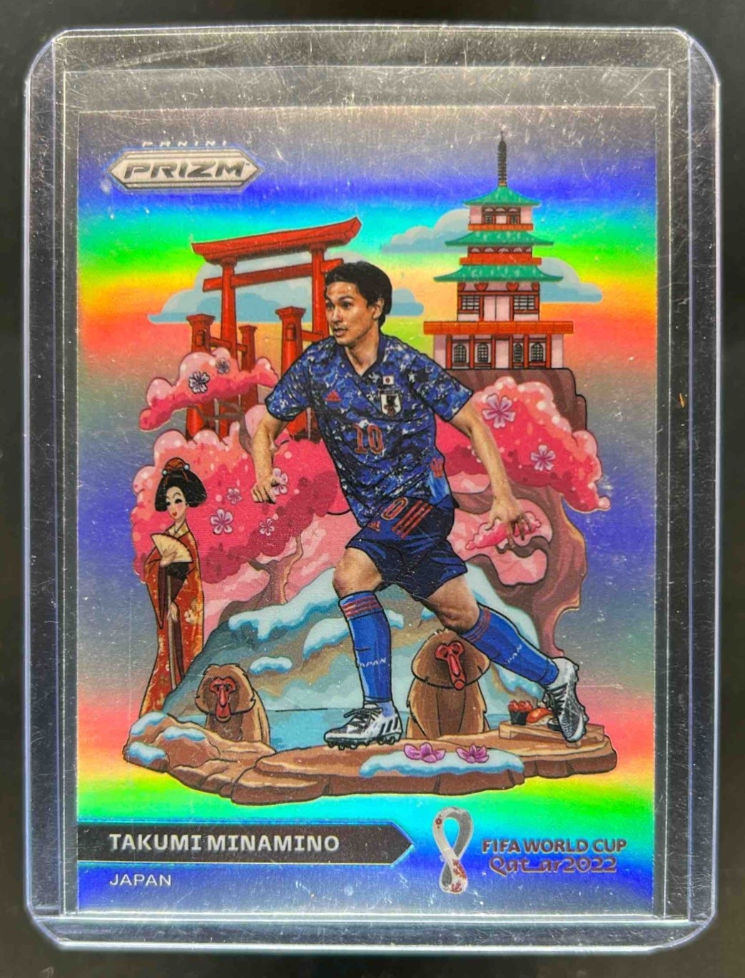 Takumi Minamino 2022 Prizm World Cup #14 National Landmarks /(SSP