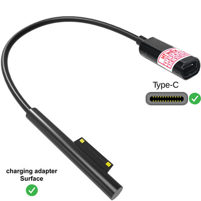USB Typ C Ladegerät Adapter For Microsoft Surface Pro 7/6/5/4/3 Book/Book 2