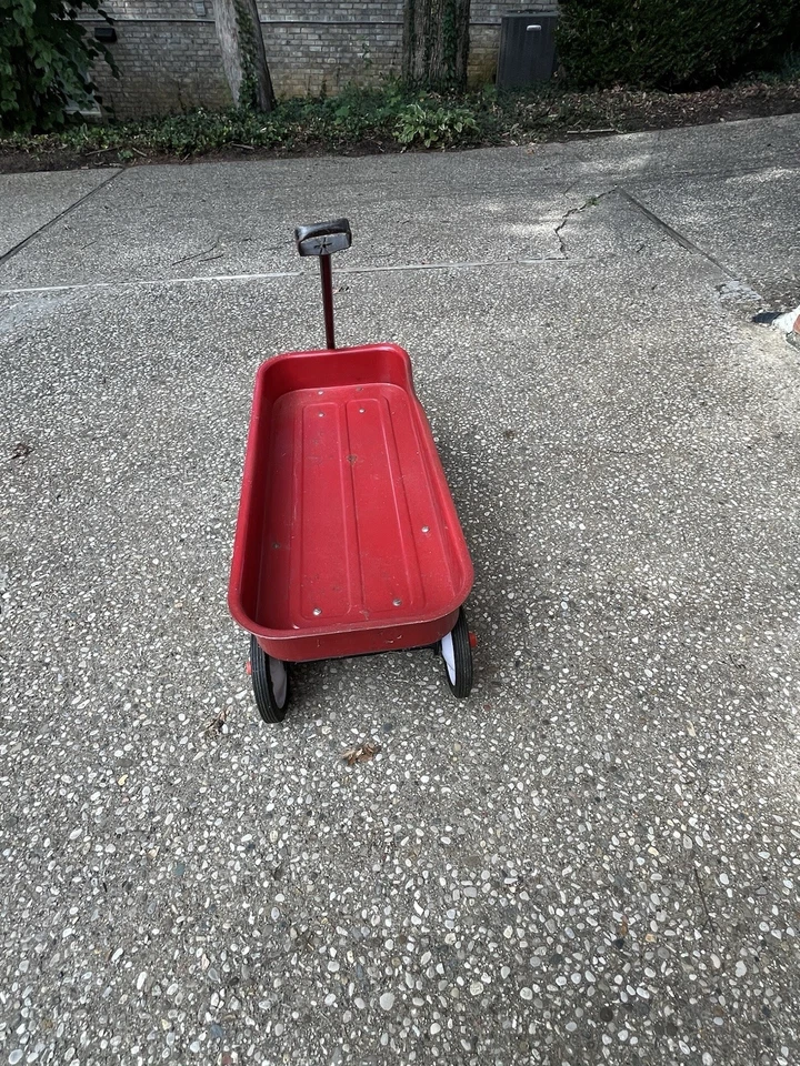 Radio Flyer Vintage Modelo 90 Vagón Rojo Acero Metal Foto 4 de 4