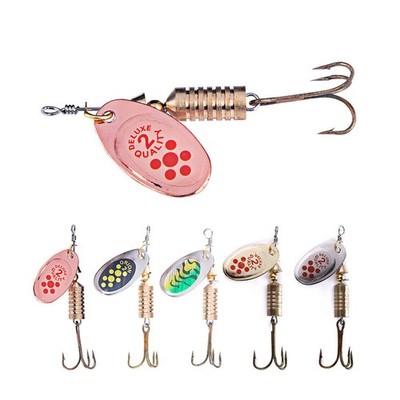 10pcs Fishing Lure Spinnerbait Bass Trout Salmon Hard Metal Spinner Baits Kit US