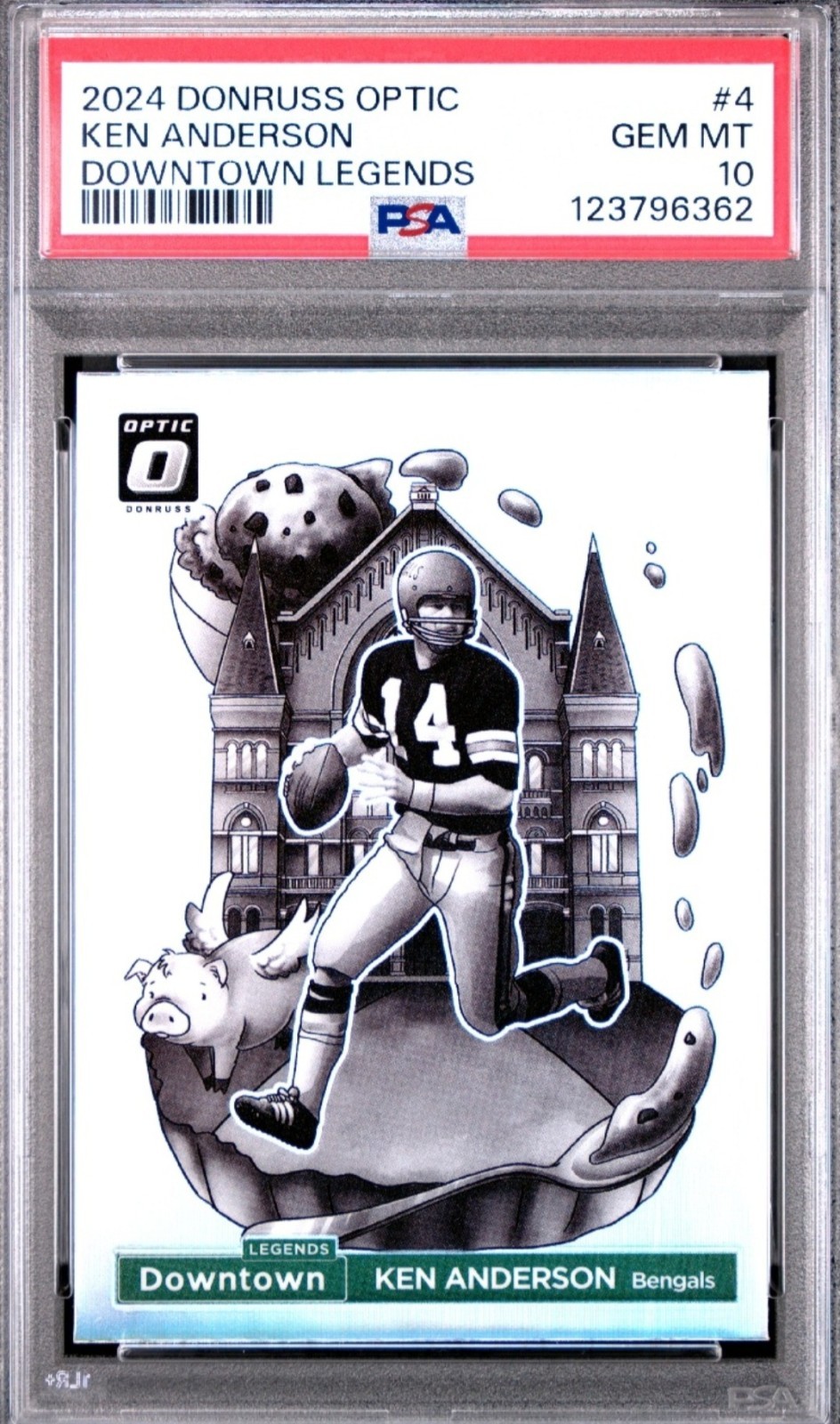 2024 Donruss Optic Ken Anderson #4 Downtown Legends Case Hit PSA 10 Bengals 🔥