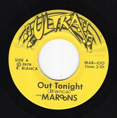 The MAROONS * Out Tonight * 1979 USA POST-PUNK POWER POP PRIVATE 7'' 45 * Listen!