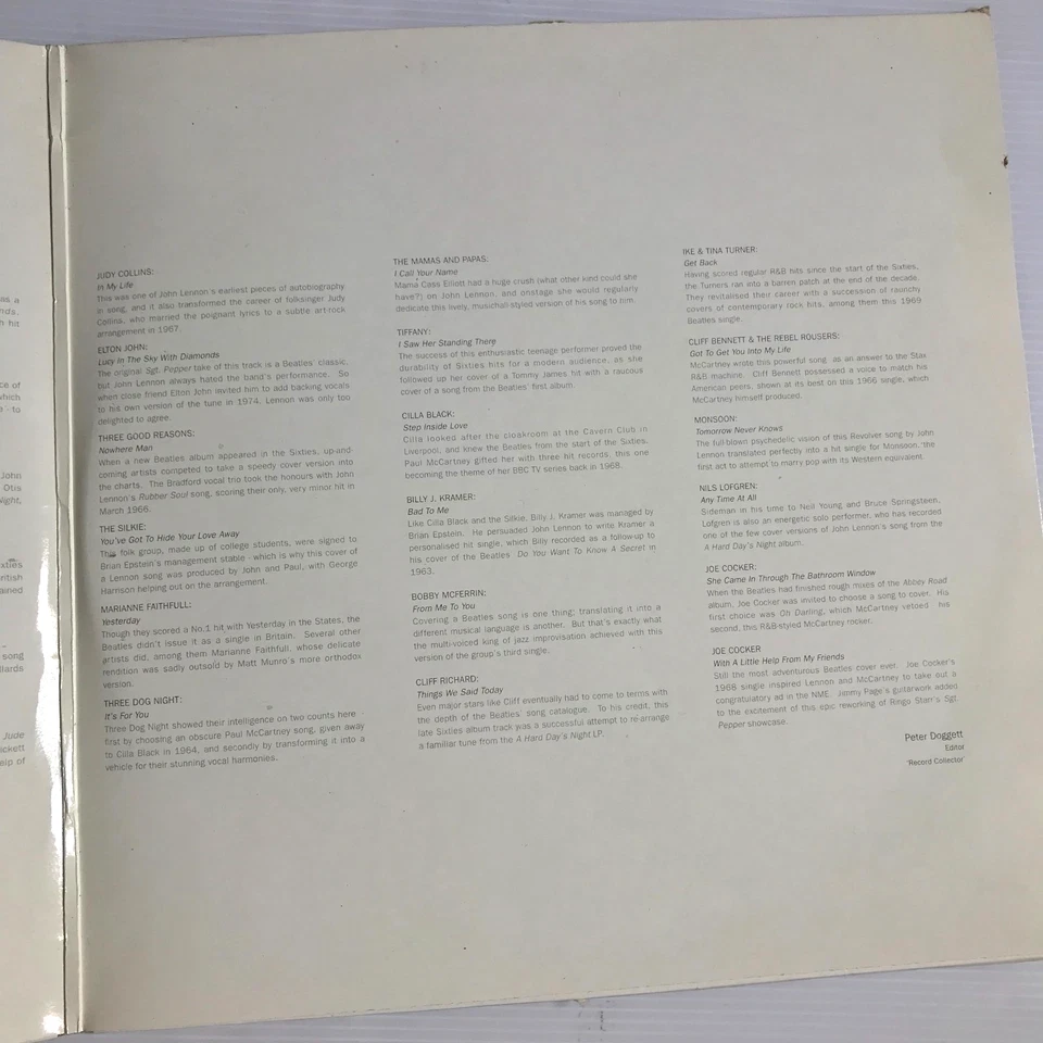 Lennon & McCartney Songbook  2LP Vinyl Compilation Various Artists 1990 - Image 3 of 4