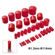 PVC Vinyl Rubber Round End Cap Thread Cover Rod Bar Screws Plastic Tube Protect