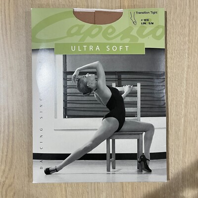 Capezio Ultra Soft Transition Light Suntan Dance Tights Size S/M