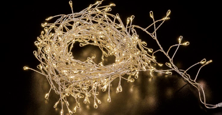 Luci Natale LED 100 Catena per Albero di Natale Bianco Caldo 1 metro da Esterno, fotografia 5 di 7