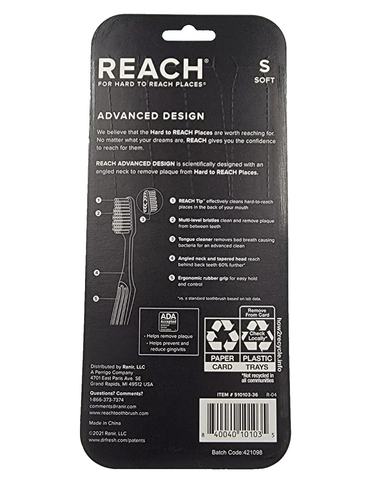 REACH 7-PACK ADVANCED DESIGN TOOTHBRUSH SOFT BRISTLES VALUE PACK - Picture 2 of 2
