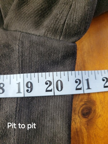 All Saints Men`s Dover Leather Shirt Jacket Brown Suede Size Medium VGC - Picture 13 of 15