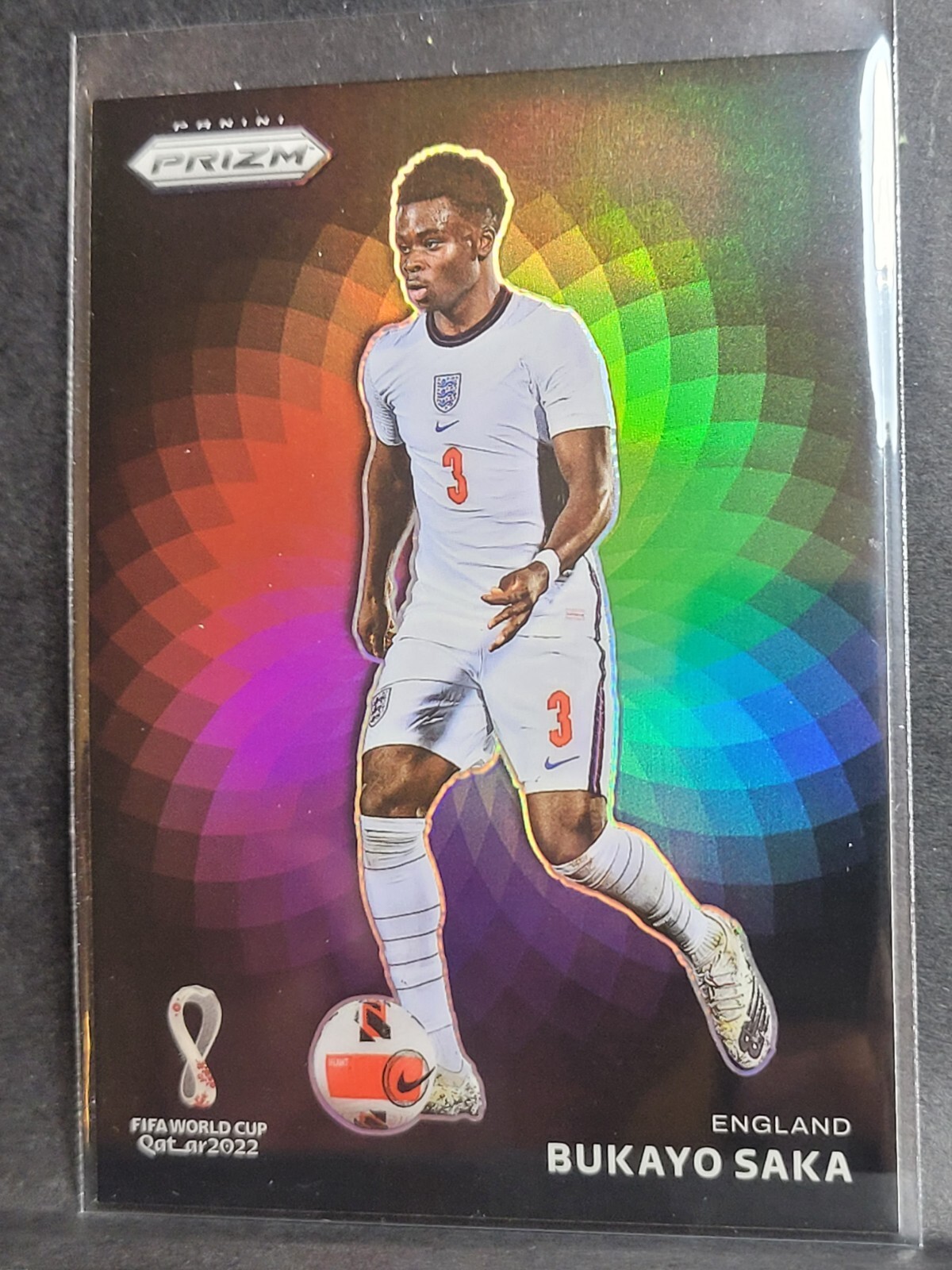 2022 Prizm World Cup Qatar Bukayo Saka Color Wheel SSP Case Hit #6 England