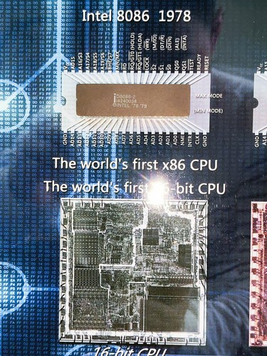 Vintage Intel History 4004~Pentium Pro CPU Art Wall Decorative Frame Display - 第 6/18 張圖片