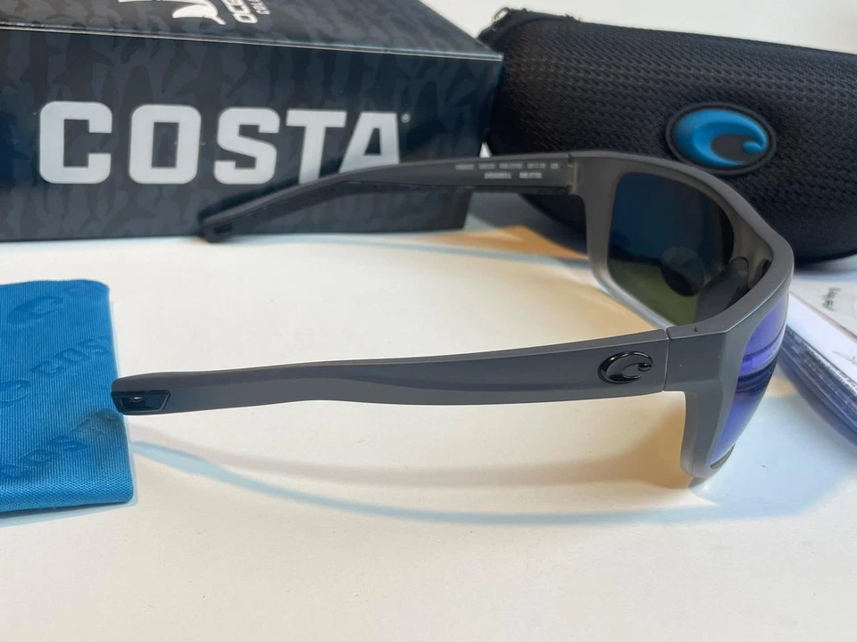 Costa Del Mar Broadbill Sunglasses Ocearch 580G Matte Fog Gray/Blue Glass - Image 4 of 4
