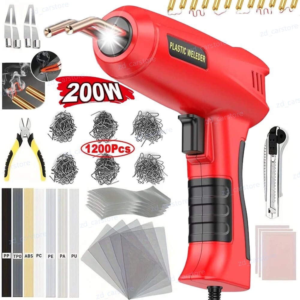 200W Hot Stapler Gun for Car Bumper Fender Plastic Repair Welding Kit-image